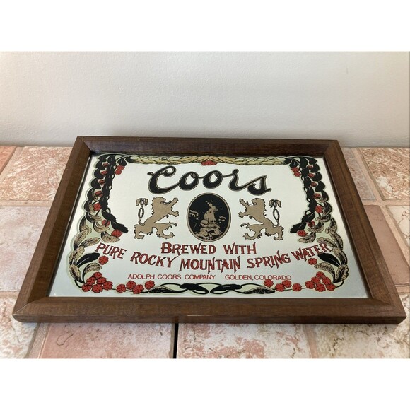 Coors Beer Brewery Mirror Lions Rampant, Rocky Mountain Spring Water, Golden, CO - Picture 1 of 10